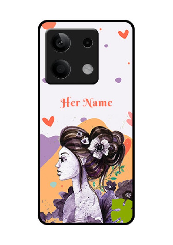 Xiaomi Redmi Note 13 5G Custom Glass Phone Case - Woman And Nature Design
