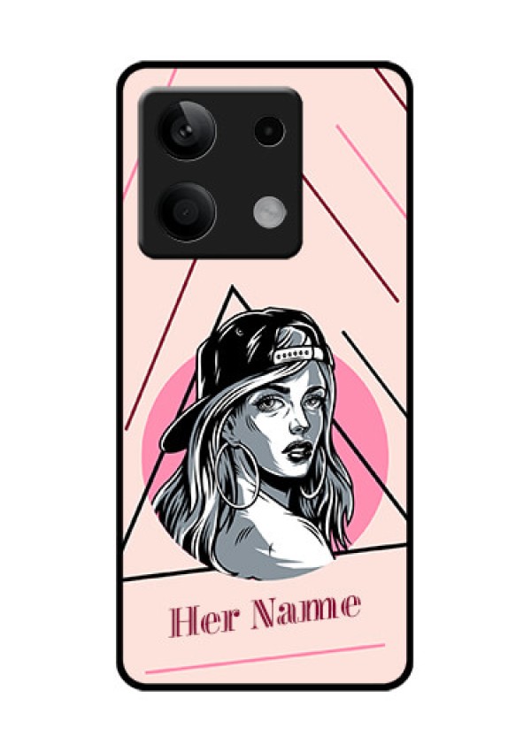 Xiaomi Redmi Note 13 5G Custom Glass Phone Case - Rockstar Girl Design