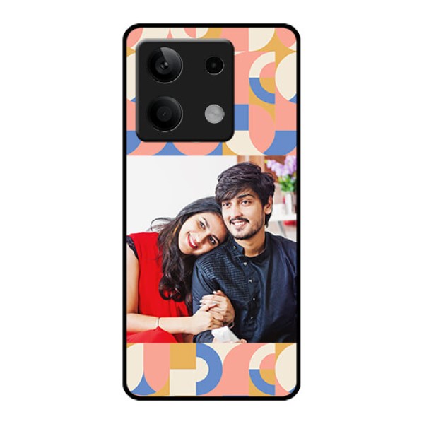 Xiaomi Redmi Note 13 5G Custom Glass Phone Case - Semi - Circle Maze Pattern Design