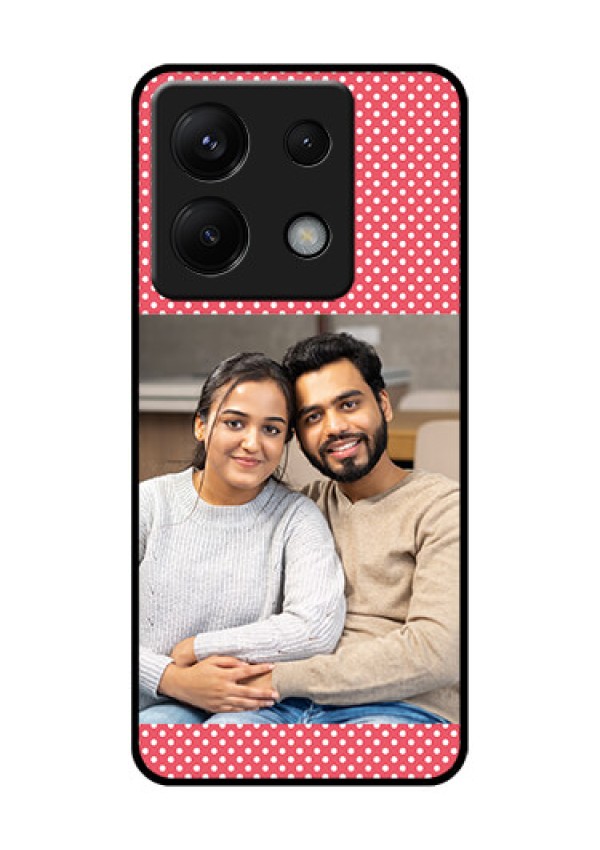 Xiaomi Redmi Note 13 Pro 5G Custom Glass Phone Case - White Dotted Design