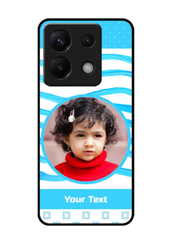 Xiaomi Redmi Note 13 Pro 5G Custom Glass Phone Case - Simple Blue Case Design