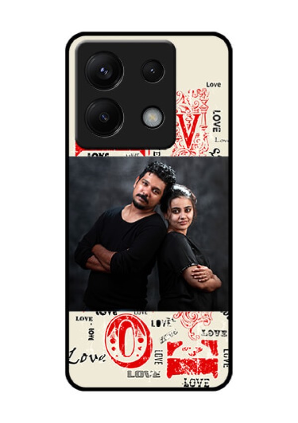 Xiaomi Redmi Note 13 Pro 5G Custom Glass Phone Case - Trendy Love Design Case