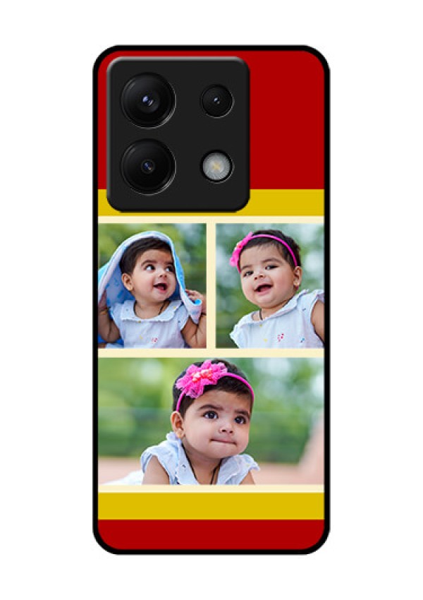 Xiaomi Redmi Note 13 Pro 5G Custom Glass Phone Case - Multiple Pic Upload Design