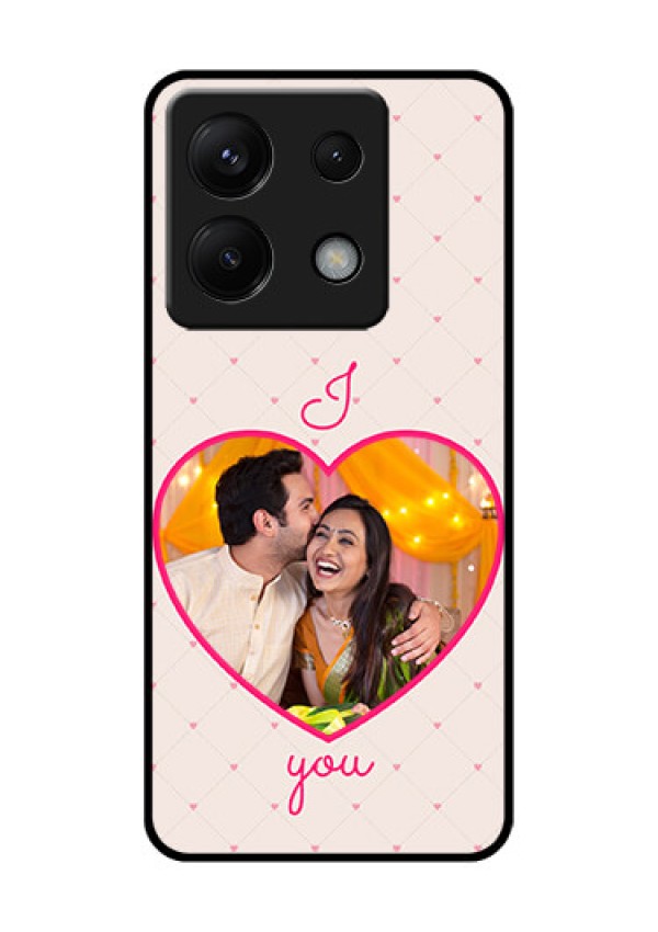 Xiaomi Redmi Note 13 Pro 5G Custom Glass Phone Case - Heart Shape Design