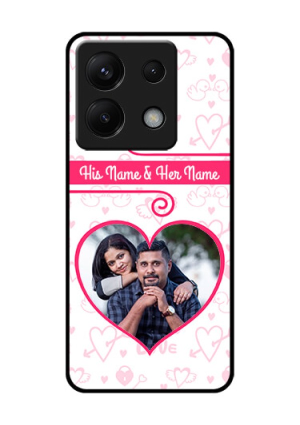 Xiaomi Redmi Note 13 Pro 5G Custom Glass Phone Case - Heart Shape Love Design