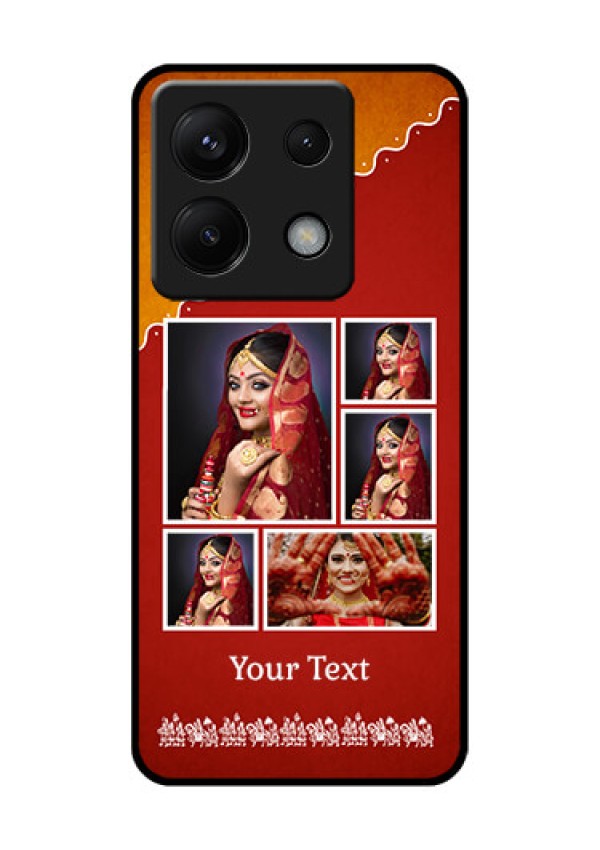 Xiaomi Redmi Note 13 Pro 5G Custom Glass Phone Case - Wedding Pic Upload Design