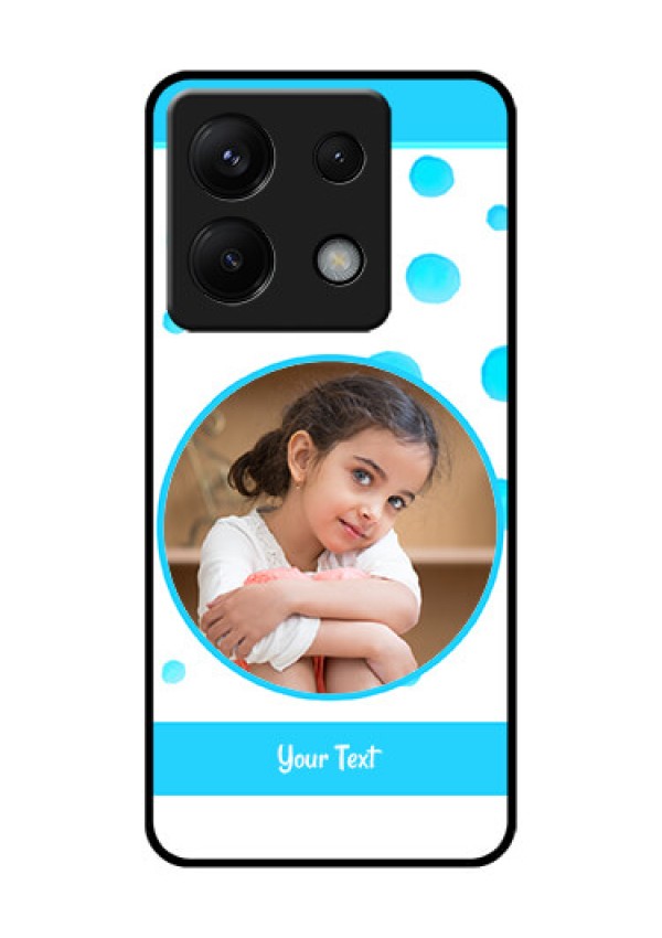 Xiaomi Redmi Note 13 Pro 5G Custom Glass Phone Case - Blue Bubbles Pattern Design