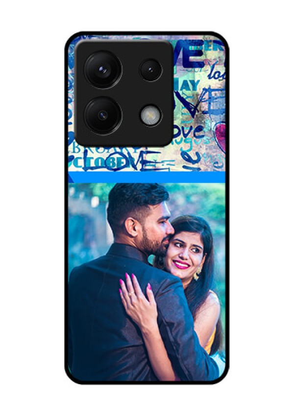 Xiaomi Redmi Note 13 Pro 5G Custom Glass Phone Case - Colorful Love Design