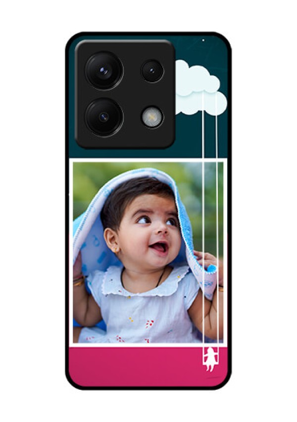 Xiaomi Redmi Note 13 Pro 5G Custom Glass Phone Case - Cute Girl With Cloud Design