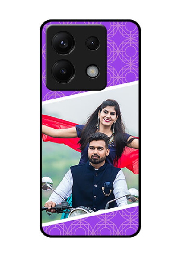 Xiaomi Redmi Note 13 Pro 5G Custom Glass Phone Case - Violet Color Pattern Design