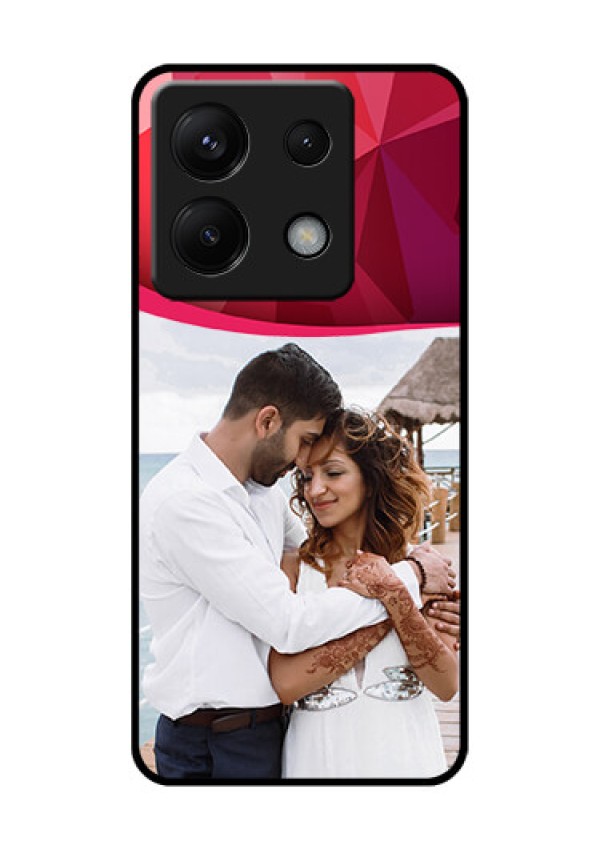 Xiaomi Redmi Note 13 Pro 5G Custom Glass Phone Case - Red Abstract Design