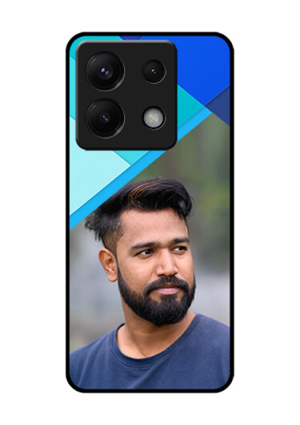 Xiaomi Redmi Note 13 Pro 5G Custom Glass Phone Case - Blue Pattern Design
