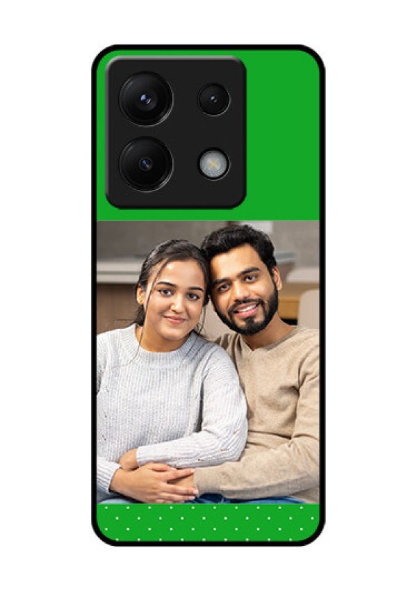 Xiaomi Redmi Note 13 Pro 5G Custom Glass Phone Case - Green Pattern Design