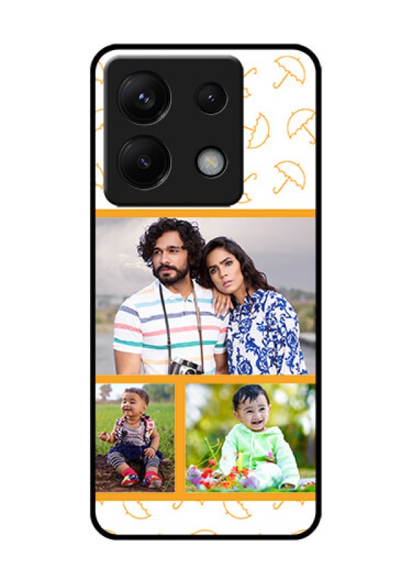 Xiaomi Redmi Note 13 Pro 5G Custom Glass Phone Case - Yellow Pattern Design