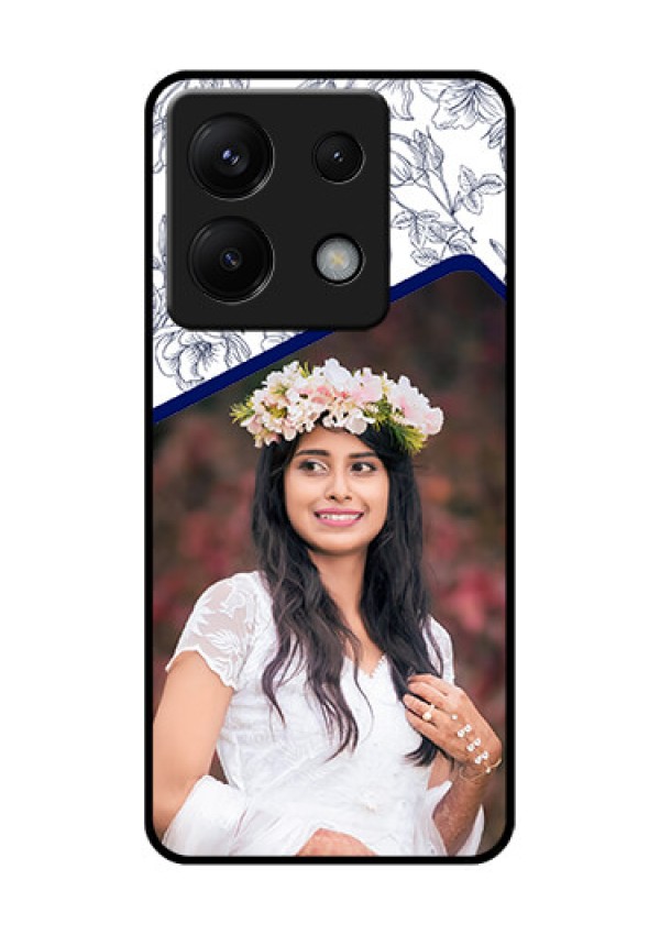 Xiaomi Redmi Note 13 Pro 5G Custom Glass Phone Case - Classy Floral Design