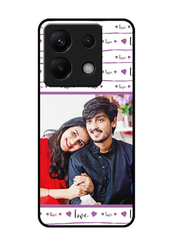 Xiaomi Redmi Note 13 Pro 5G Custom Glass Phone Case - Couples Heart Design