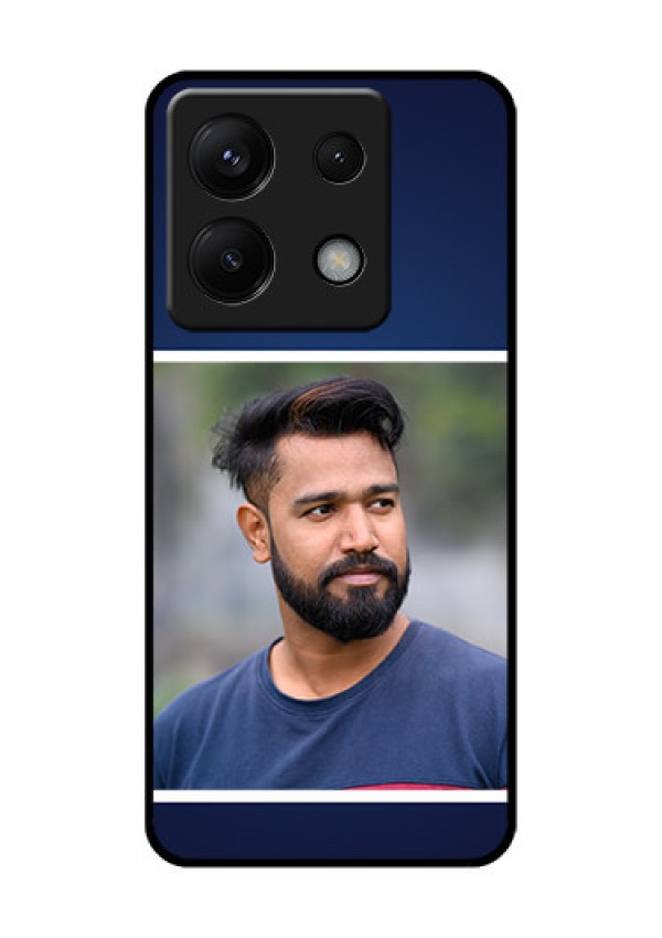 Xiaomi Redmi Note 13 Pro 5G Custom Glass Phone Case - Simple Royal Blue Design