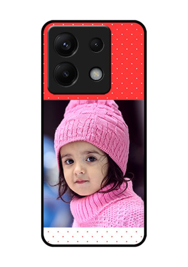 Xiaomi Redmi Note 13 Pro 5G Custom Glass Phone Case - Red Pattern Design