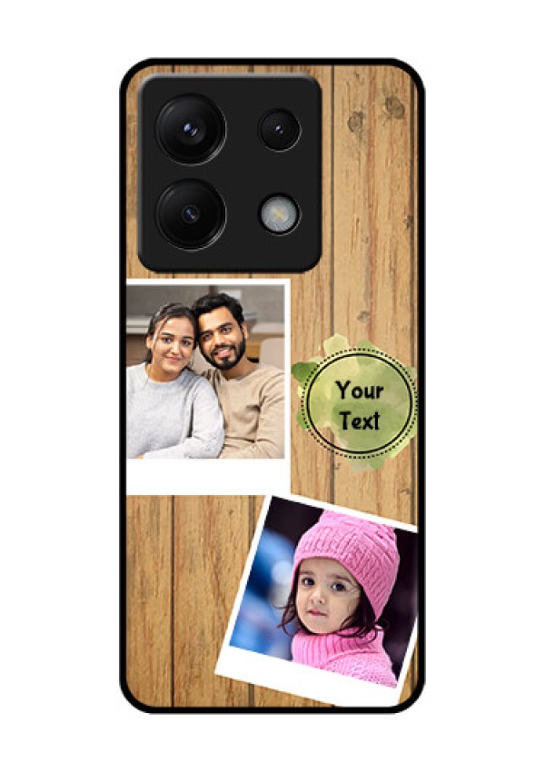 Xiaomi Redmi Note 13 Pro 5G Custom Glass Phone Case - Wooden Texture Design