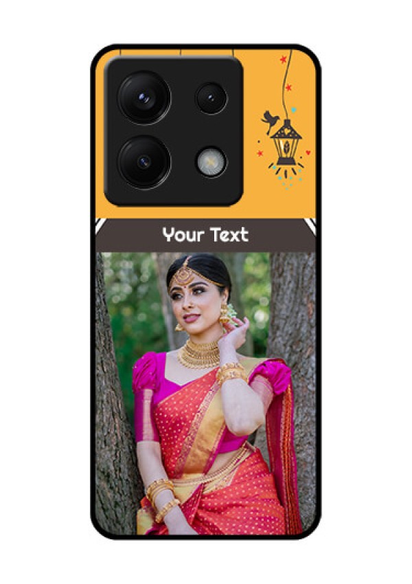 Xiaomi Redmi Note 13 Pro 5G Custom Glass Phone Case - With Family Picture And Icons