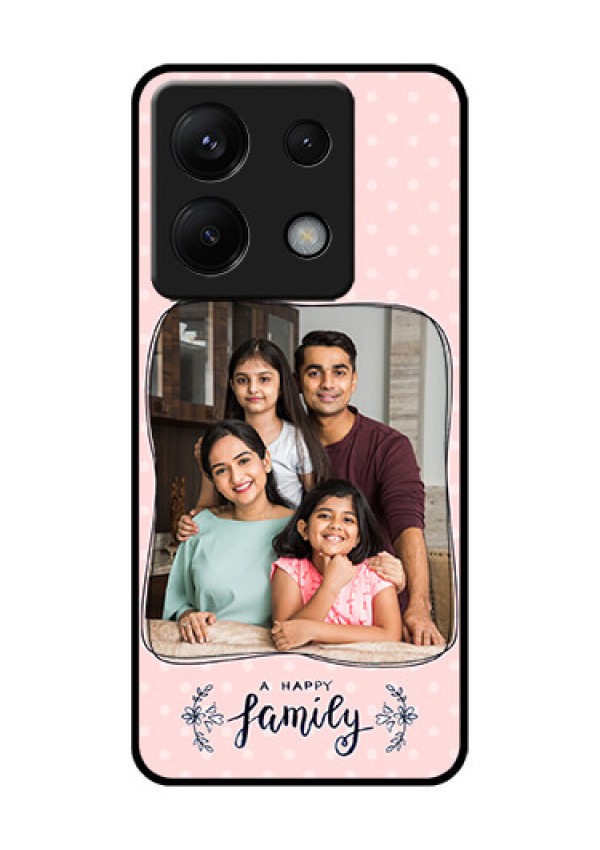 Xiaomi Redmi Note 13 Pro 5G Custom Glass Phone Case - Family With Dots Design