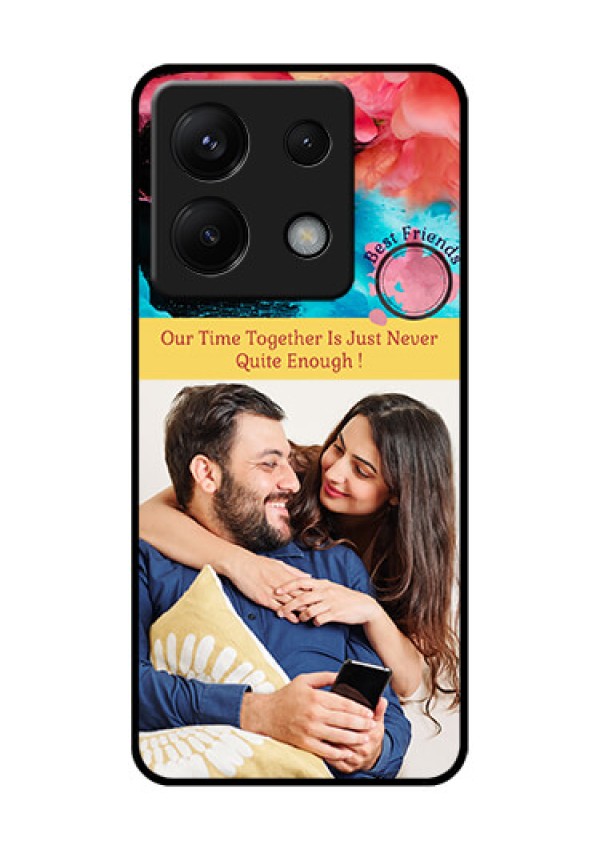 Xiaomi Redmi Note 13 Pro 5G Custom Glass Phone Case - Quote With Acrylic Painting Design