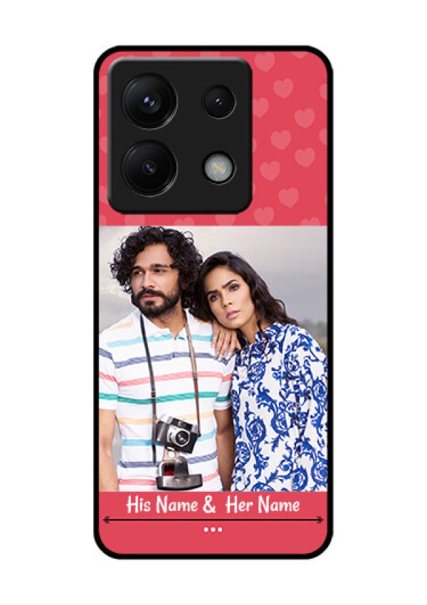Xiaomi Redmi Note 13 Pro 5G Custom Glass Phone Case - Simple Love Design