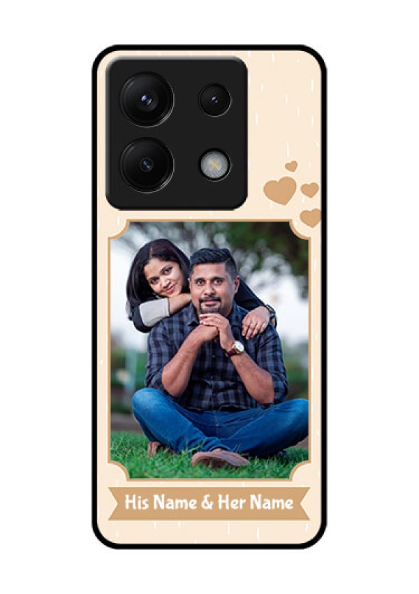 Xiaomi Redmi Note 13 Pro 5G Custom Glass Phone Case - With Confetti Love Design