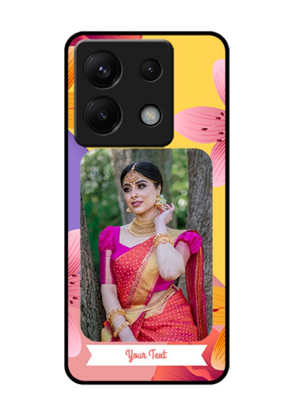 Xiaomi Redmi Note 13 Pro 5G Custom Glass Phone Case - 3 Image With Vintage Floral Design