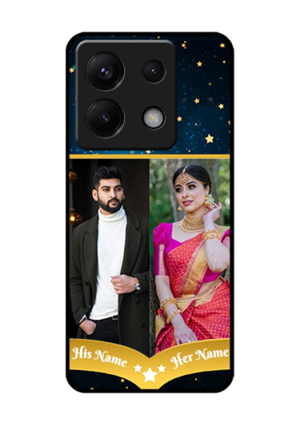 Xiaomi Redmi Note 13 Pro 5G Custom Glass Phone Case - Galaxy Stars Backdrop Design