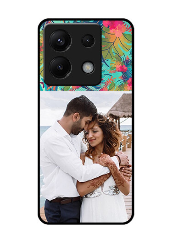 Xiaomi Redmi Note 13 Pro 5G Custom Glass Phone Case - Watercolor Floral Design