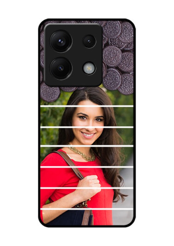 Xiaomi Redmi Note 13 Pro 5G Custom Glass Phone Case - With Oreo Biscuit Design