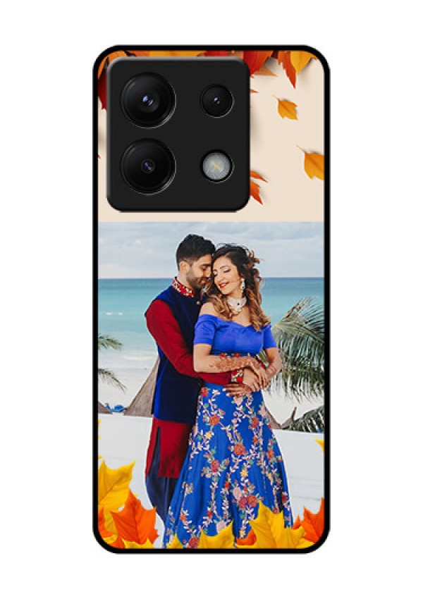 Xiaomi Redmi Note 13 Pro 5G Custom Glass Phone Case - Autumn Maple Leaves Design