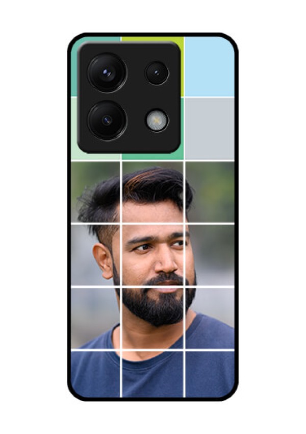 Xiaomi Redmi Note 13 Pro 5G Custom Glass Phone Case - With White Box Pattern