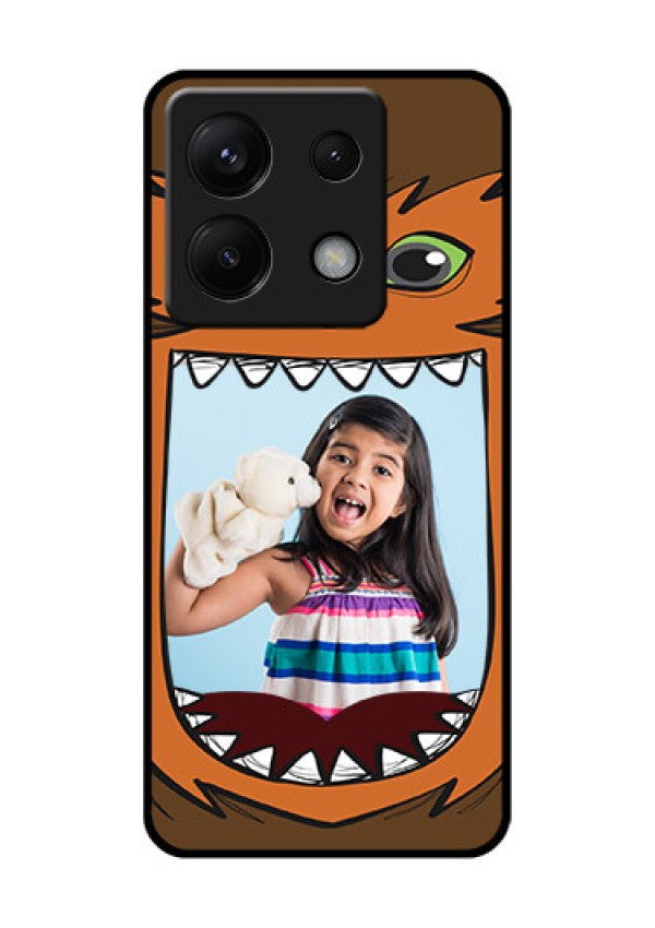 Xiaomi Redmi Note 13 Pro 5G Custom Glass Phone Case - Owl Monster Back Case Design