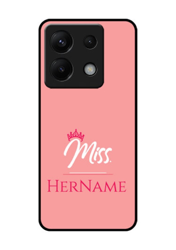 Xiaomi Redmi Note 13 Pro 5G Custom Glass Phone Case - Mrs With Name Design