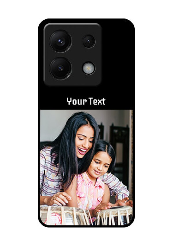 Xiaomi Redmi Note 13 Pro 5G Custom Glass Phone Case - Photo With Name Design