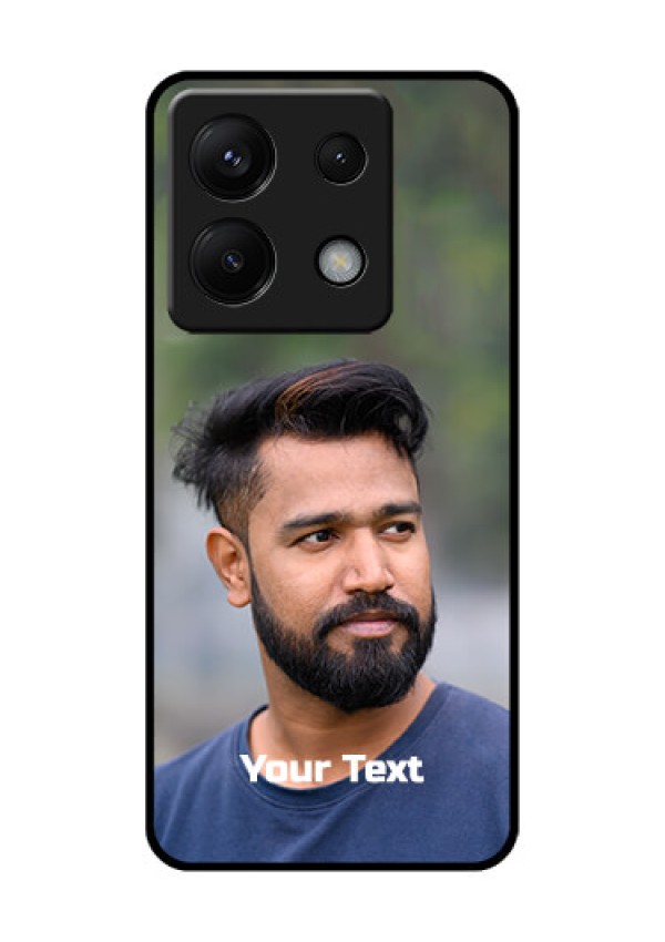 Xiaomi Redmi Note 13 Pro 5G Custom Glass Phone Case - Photo With Text Design