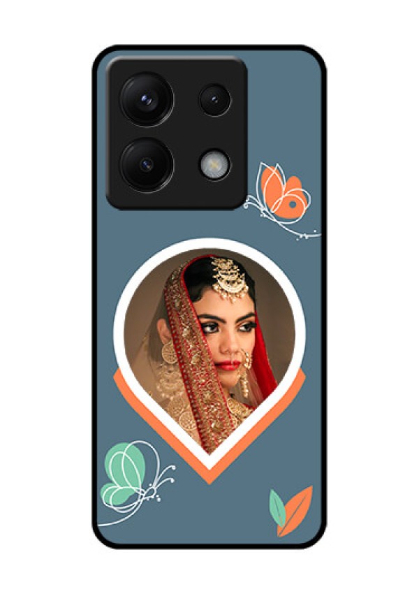 Xiaomi Redmi Note 13 Pro 5G Custom Glass Phone Case - Droplet Butterflies Design