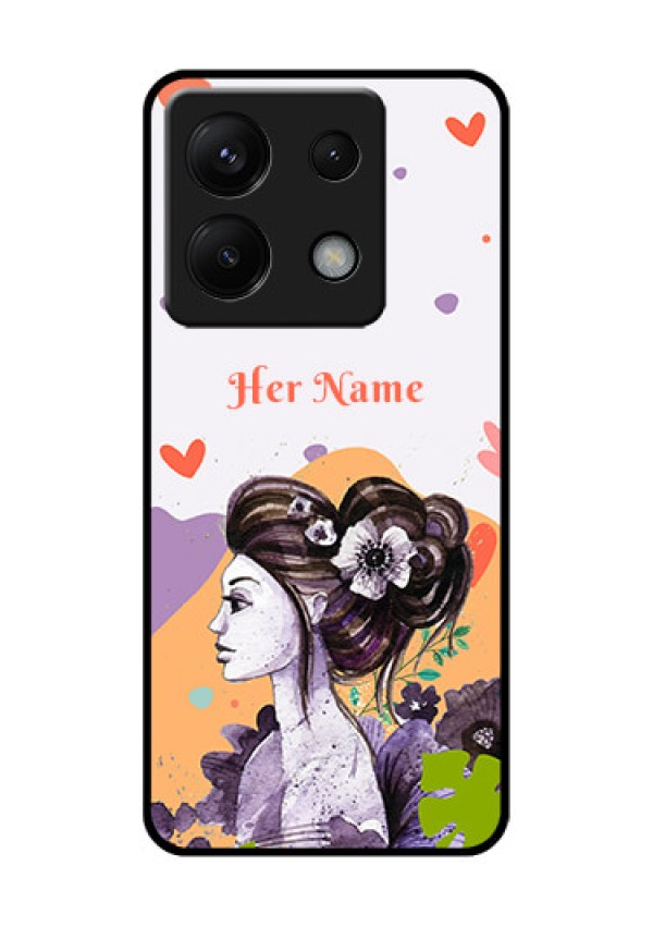 Xiaomi Redmi Note 13 Pro 5G Custom Glass Phone Case - Woman And Nature Design