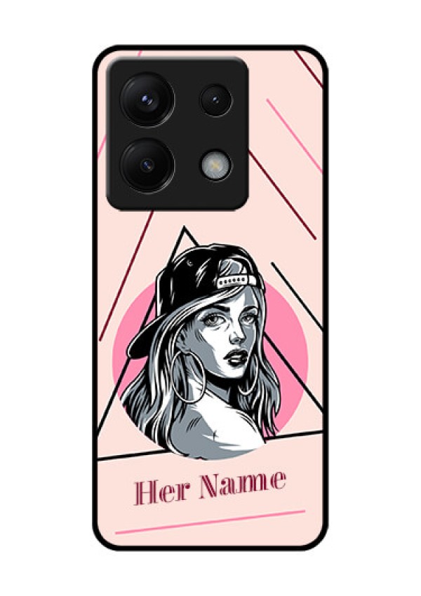 Xiaomi Redmi Note 13 Pro 5G Custom Glass Phone Case - Rockstar Girl Design