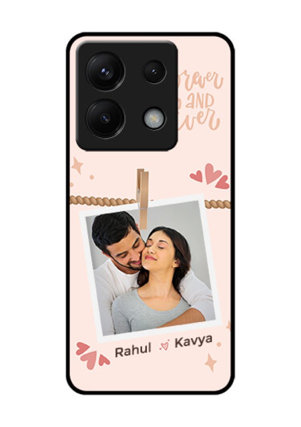 Xiaomi Redmi Note 13 Pro 5G Custom Glass Phone Case - Forever And Ever Love Design