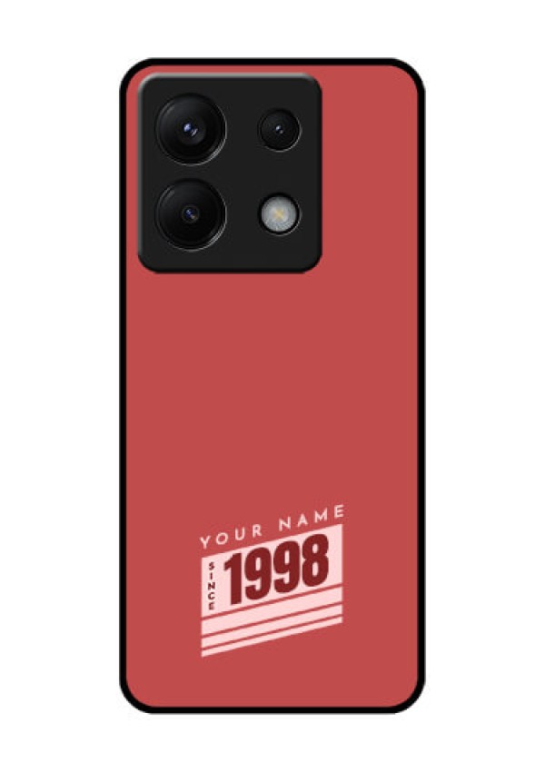 Xiaomi Redmi Note 13 Pro 5G Custom Glass Phone Case - Red Custom Year Of Birth Design