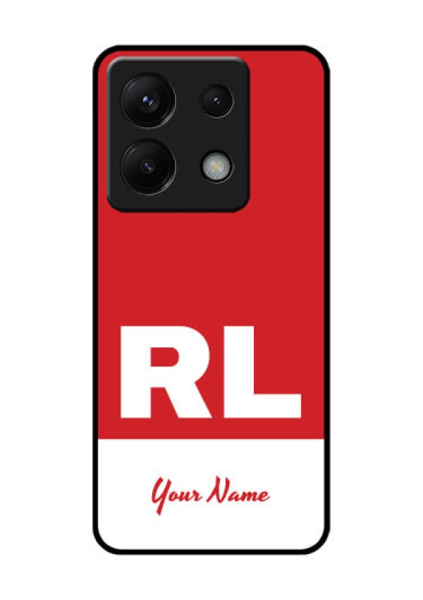 Xiaomi Redmi Note 13 Pro 5G Custom Glass Phone Case - Dual Tone Custom Text Design