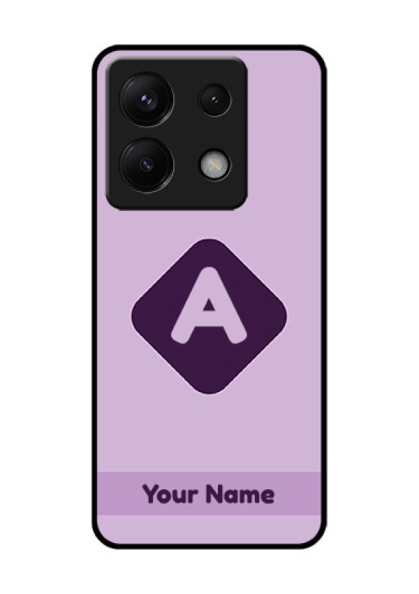 Xiaomi Redmi Note 13 Pro 5G Custom Glass Phone Case - Custom Letter In Curved Badge Design