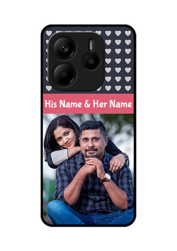 Redmi Note 14 5G Custom Glass Phone CaseLove Symbols Design
