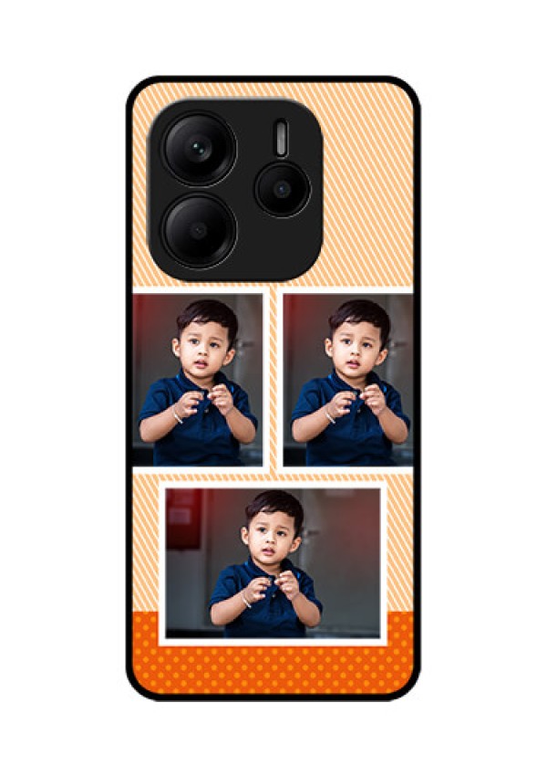 Redmi Note 14 5G Custom Glass Phone CaseBulk Photos Upload Design