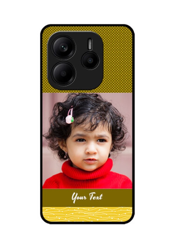Redmi Note 14 5G Custom Glass Phone CaseSimple Green Color Design
