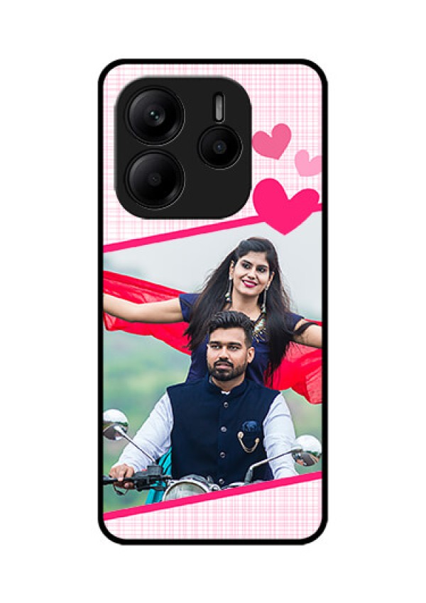 Redmi Note 14 5G Custom Glass Phone CaseLove Shape Heart Design