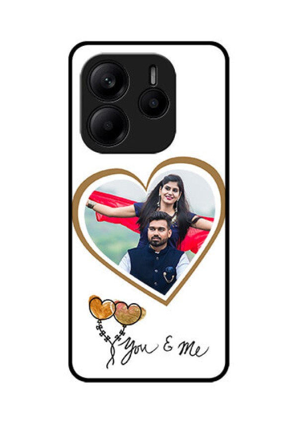 Redmi Note 14 5G Custom Glass Phone CaseYou and Me Design